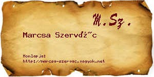 Marcsa Szervác névjegykártya